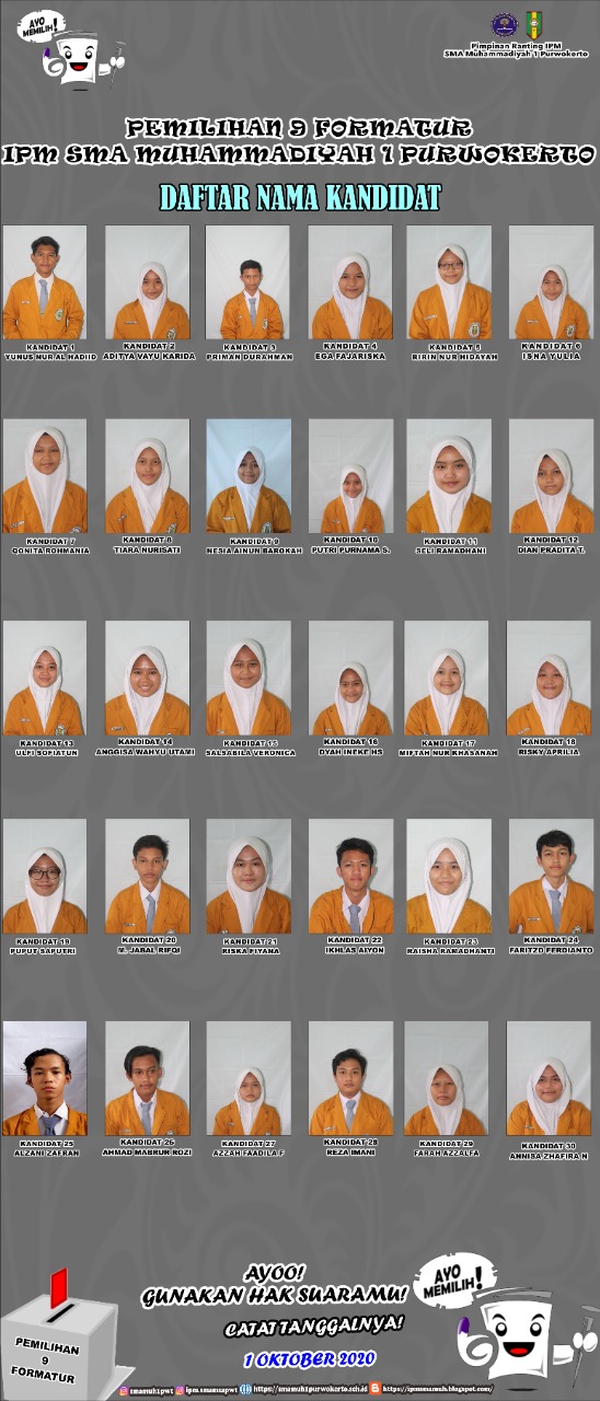 PEMILIHAN 9 FORMATUR IPM SMA MUHAMMADIYAH 1 PURWOKERTO PERIODE 2020-2021