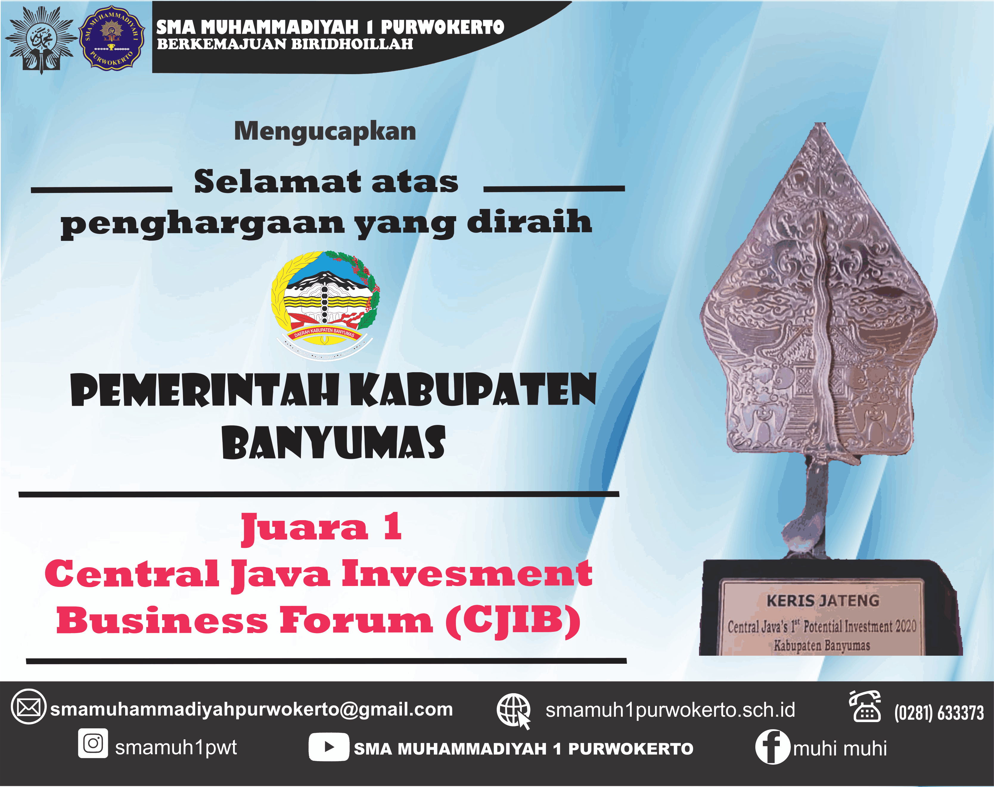 UCAPAN SELAMAT KEPADA PEMERINTAH KABUPATEN BANYUMAS