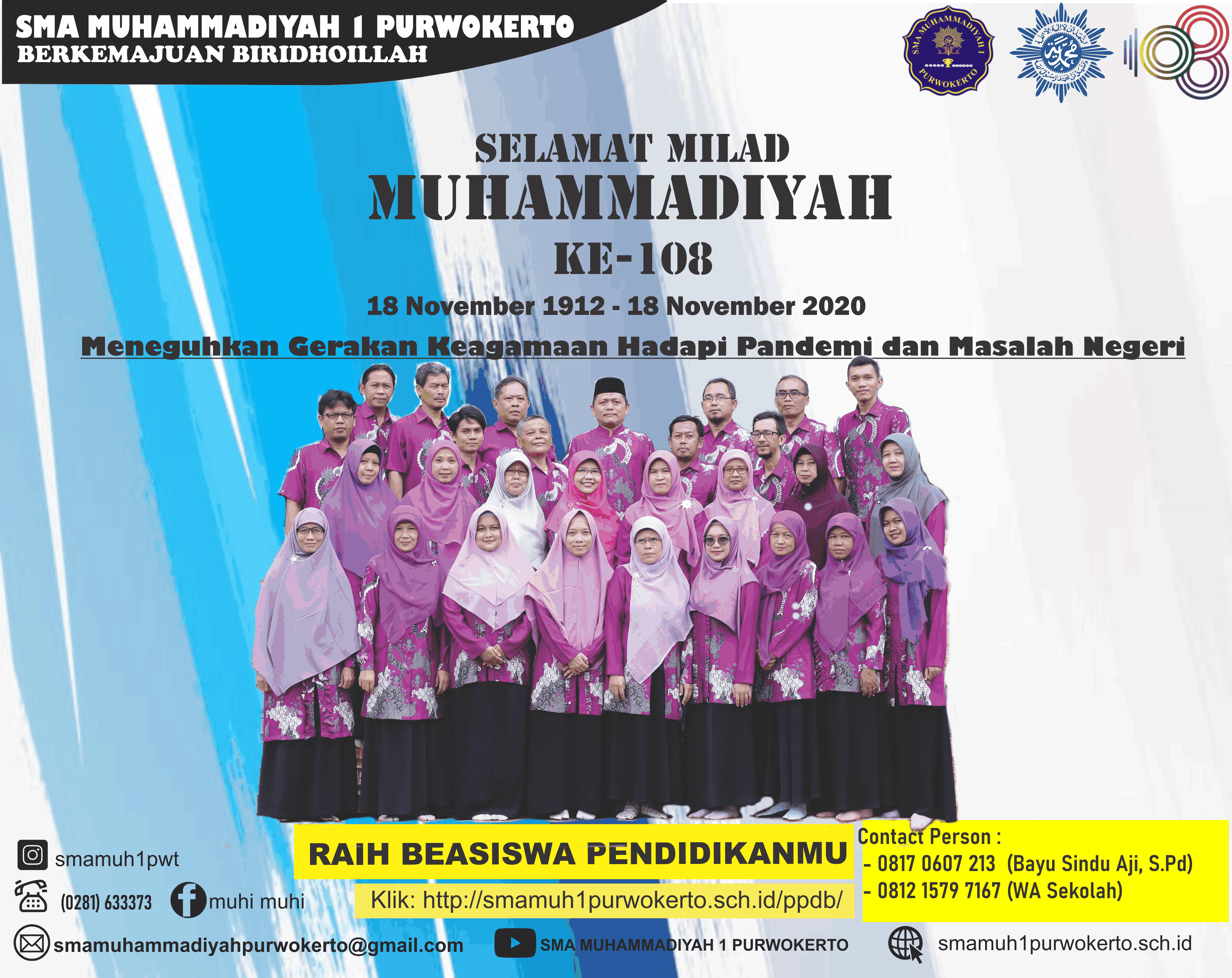 SELAMAT MILAD MUHAMMADIYAH KE 108 TAHUN.